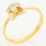 Кольцо из комбинированного золота 585 пробы c 1 бриллиантом Л28079731 фото 1