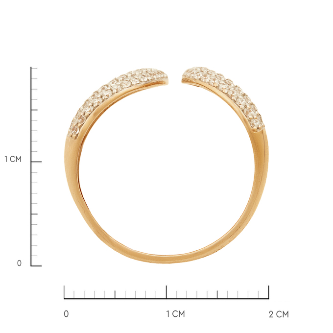 Кольцо из золота 585 пробы c фианитами, Л 2509 0734 за 27600