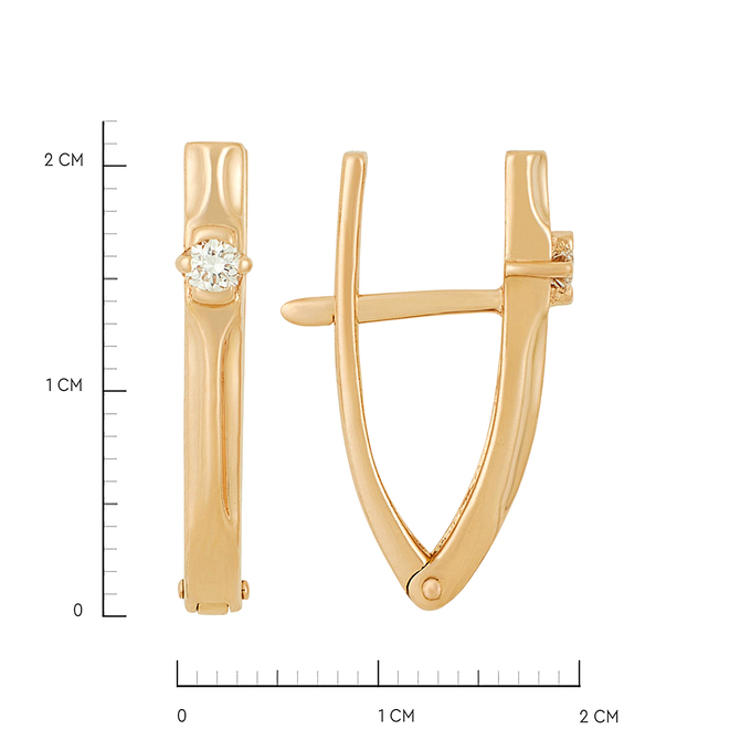 Серьги из золота 585 пробы c бриллиантами, Л 1116 6633 за 54240
