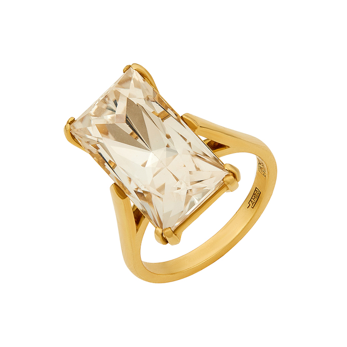 Кольцо из золота 750 пробы c топазом