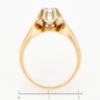 Кольцо из комбинированного золота 583 пробы c 1 бриллиантом Л63007987 фото 4