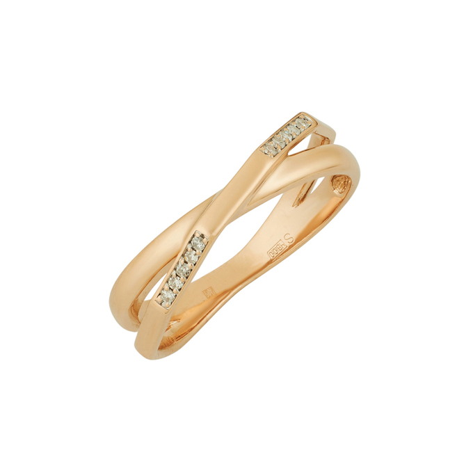 Кольцо из золота 585 пробы c бриллиантами, Л 2315 9296 за 38240