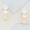 Серьги из красного золота 585 пробы c фианитами