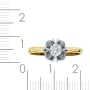 Кольцо из комбинированного золота 750 пробы c 1 бриллиантом 092983 фото 3