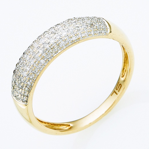 Кольцо из комбинированного золота 585 пробы c 95 бриллиантами Л70004711 фото 1
