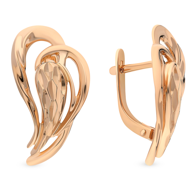 Серьги из красного золота 585 пробы