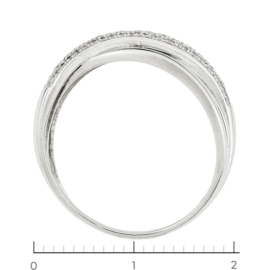 Кольцо из белого золота 585 пробы c 73 бриллиантами, Л73019251 за 13450