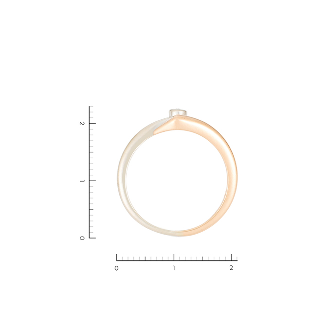 Кольцо из золота 585 пробы c 1 бриллиантом, Л 0910 4288 за 26320