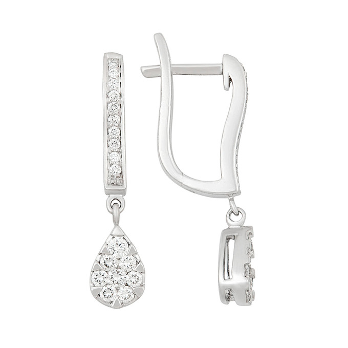 Серьги из золота 750 пробы с бриллиантами, Ц О007 3278 за 69000