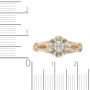 Кольцо из комбинированного золота 585 пробы c 1 бриллиантом Л49041222 фото 4