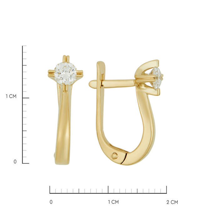 Серьги из золота 750 пробы c бриллиантами, Ц О007 1033 за 128000