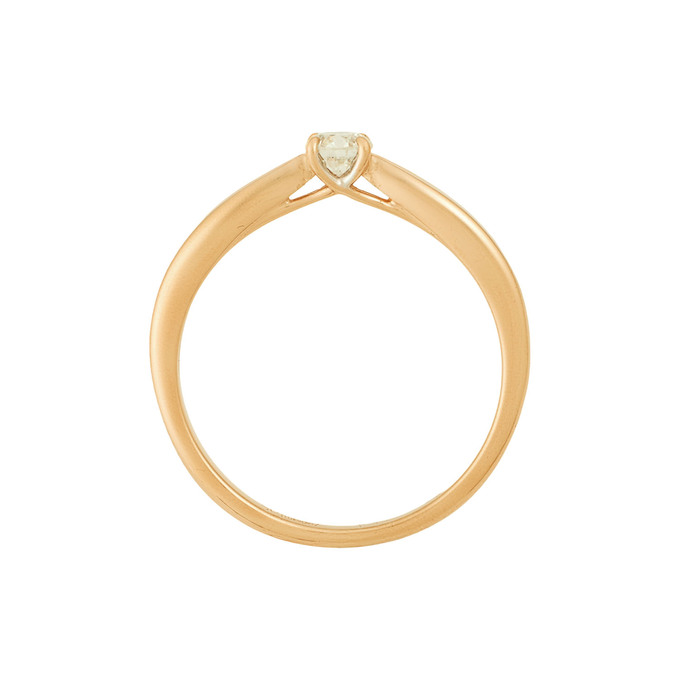 Кольцо из золота 585 пробы c бриллиантом, Л 0911 4528 за 34800