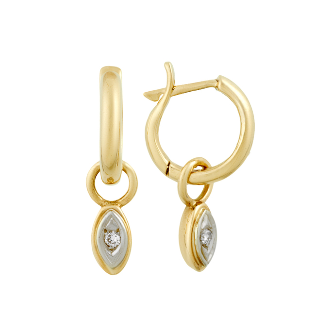 Серьги из золота 585 пробы c бриллиантами, Ц О007 2050 за 62650