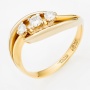 Кольцо из желтого золота 750 пробы c 3 бриллиантами Л09099610 фото 1