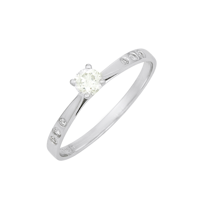 Кольцо из золота 585 пробы c бриллиантами