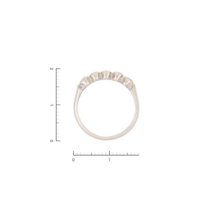 Кольцо из золота 750 пробы c 5 бриллиантами, Л 6002 2211 за 129000