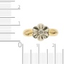 Кольцо из комбинированного золота 750 пробы c 1 бриллиантом 095470 фото 3