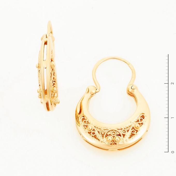 Серьги из красного золота 585 пробы