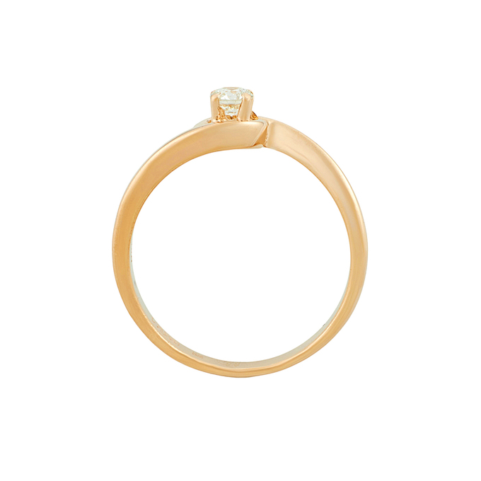 Кольцо из золота 585 пробы c бриллиантом, Л 3014 8348 за 49600