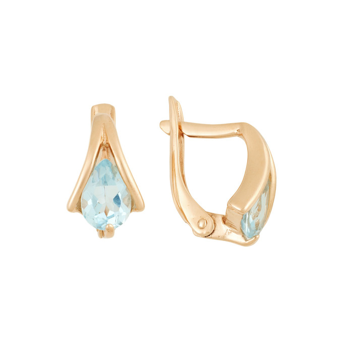 Серьги из золота 585 пробы с топазами, Л 1812 2512 за 29800