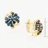 Серьги из золота 585 пробы c сапфирами
