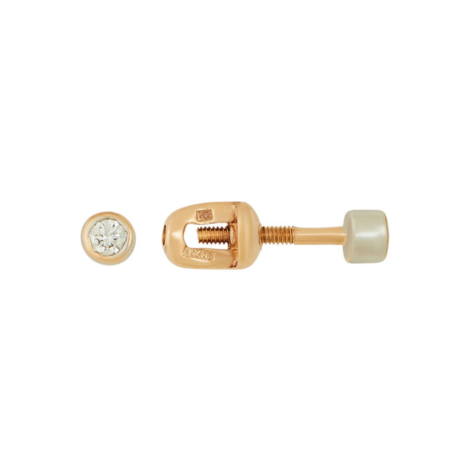 Серьги из золота 585 пробы c бриллиантами, Ц О007 2272 за 18400