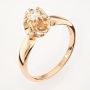 Кольцо из комбинированного золота 585 пробы c 1 бриллиантом Л75002605 фото 1