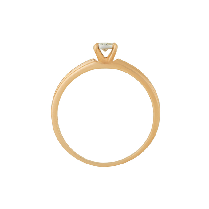 Кольцо из золота 585 пробы c бриллиантом