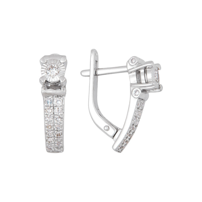 Серьги из золота 585 пробы c бриллиантами, Л 7601 7840 за 39600