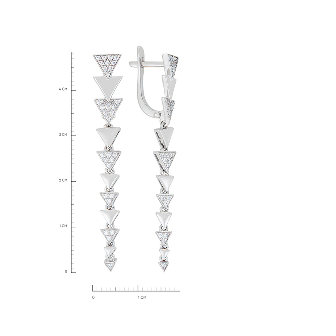 Серьги из золота 585 пробы c фианитами, Л 2810 9096 за 35360