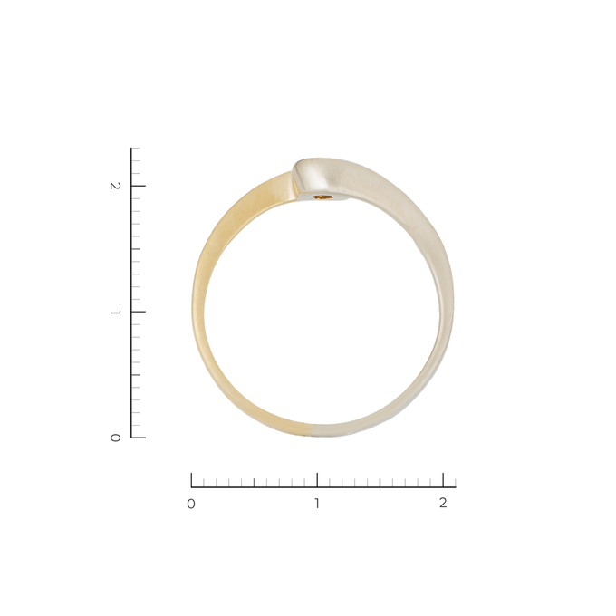 Кольцо из золота 585 пробы c 1 бриллиантом, Л 6201 6784 за 23120