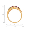 Кольцо из золота 585 пробы c рубинами и бриллиантами
