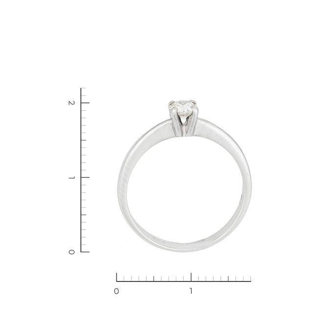 Кольцо из белого золота 585 пробы c 1 бриллиантом, Л 4106 6337 за 31600