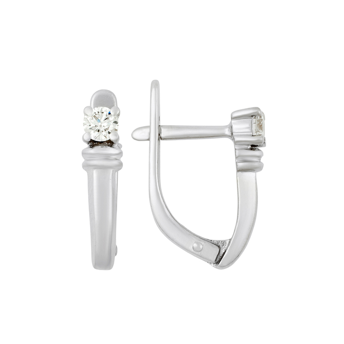 Серьги из золота 585 пробы c бриллиантами