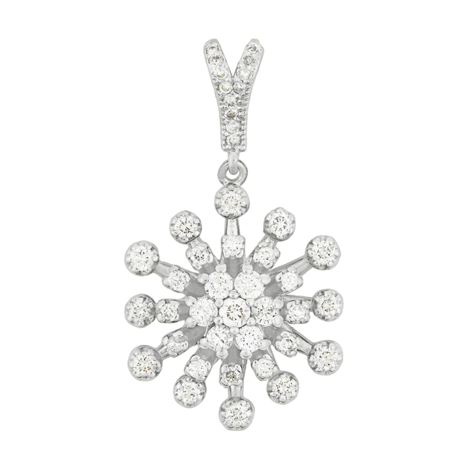 Подвеска из золота 750 пробы c бриллиантами и синтетическим камнем, Л 1911 3557 за 115000