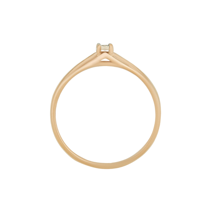 Кольцо из золота 585 пробы c бриллиантом, Л 0808 8243 за 12400