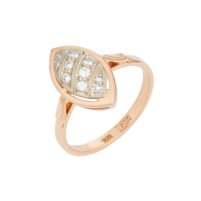 Кольцо из золота 585 пробы c бриллиантами, Л 5805 0140 за 48400