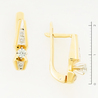 Серьги из золота 585 пробы c 8 бриллиантами