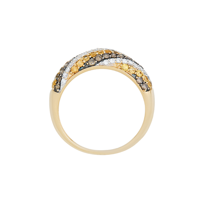 Кольцо из золота 585 пробы c цветными сапфирами и бриллиантами, Л 0808 6232 за 46900