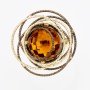 Кольцо из комбинированного золота 585 пробы c 1 цитрином Л45060946 фото 2
