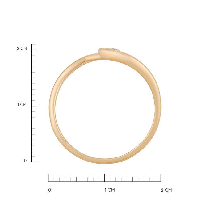 Кольцо из золота 585 пробы c бриллиантом, Л 3911 3730 за 35600