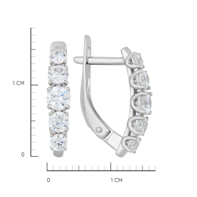 Серьги из золота 585 пробы c фианитами, К 0000 3645 за 23000