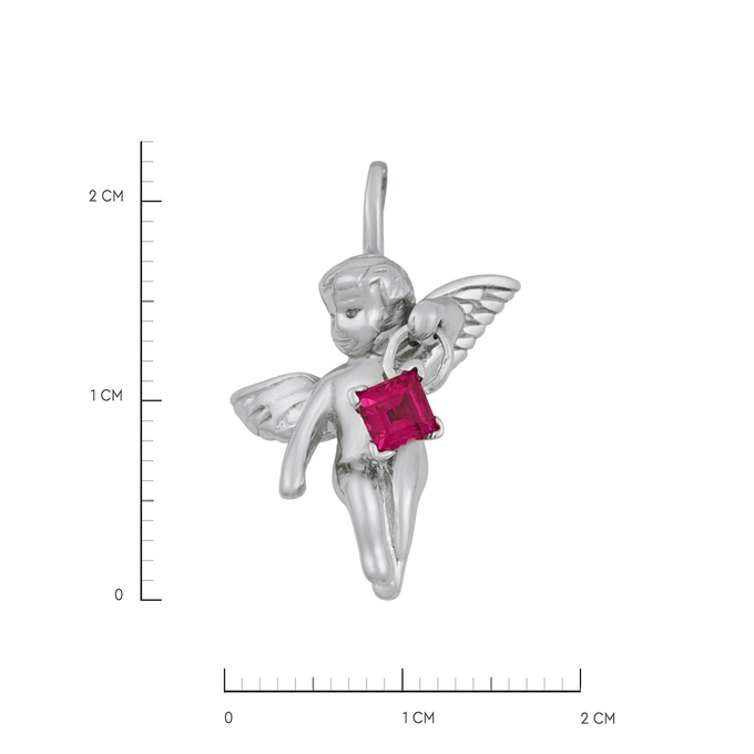 Подвеска из золота 585 пробы c синтетическим рубином, Л 4506 3522 за 31500