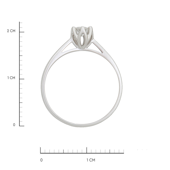 Кольцо из золота 585 пробы c бриллиантом, Л 3309 6655 за 42400