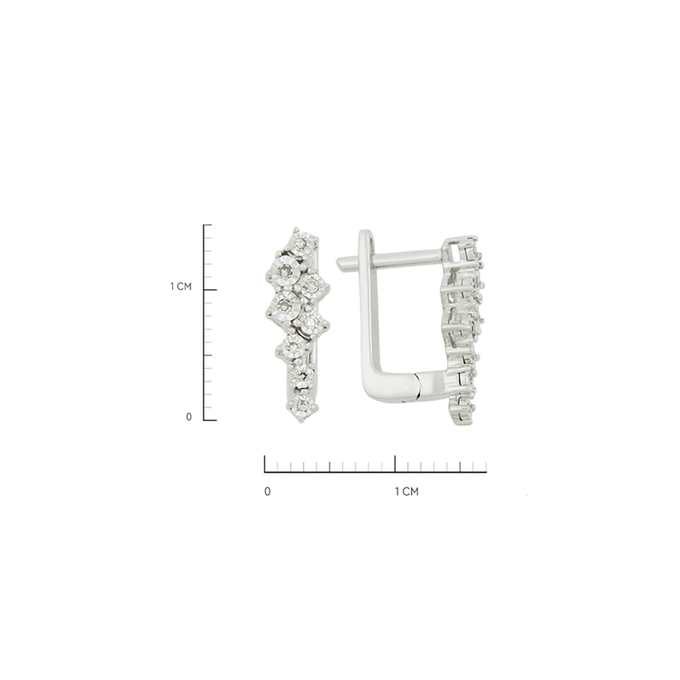 Серьги из золота 585 пробы c бриллиантами, Ц О007 0949 за 33120