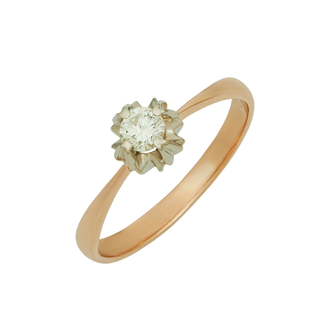 Кольцо из золота 585 пробы c бриллиантом, Л 2811 7289 за 69600