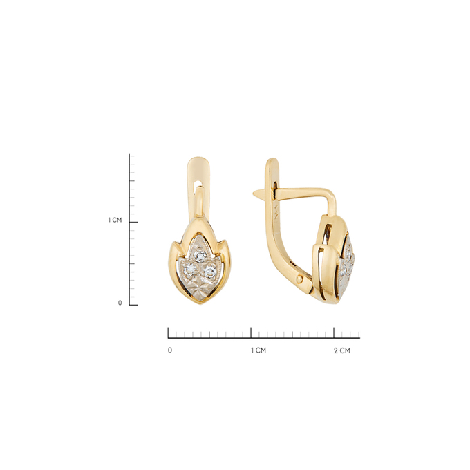 Серьги из золота 750 пробы c бриллиантами, Л 5403 4429 за 60800