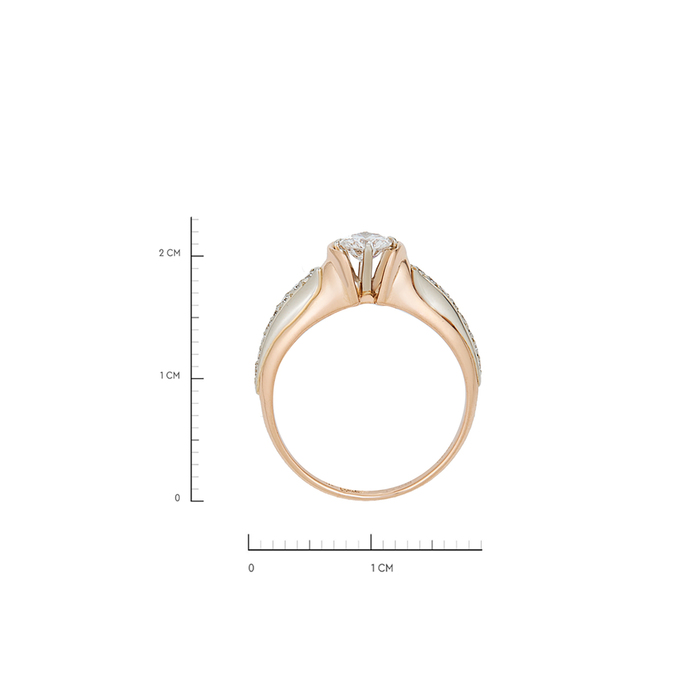 Кольцо из золота 585 пробы c бриллиантами, Л 2811 5836 за 180720