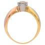 Кольцо из комбинированного золота 750 пробы c 1 бриллиантом Л23090375 фото 2