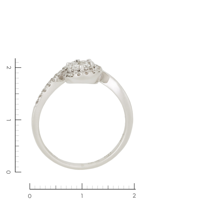 Кольцо из белого золота 750 пробы c 32 бриллиантами, Л 1811 2546 за 42900